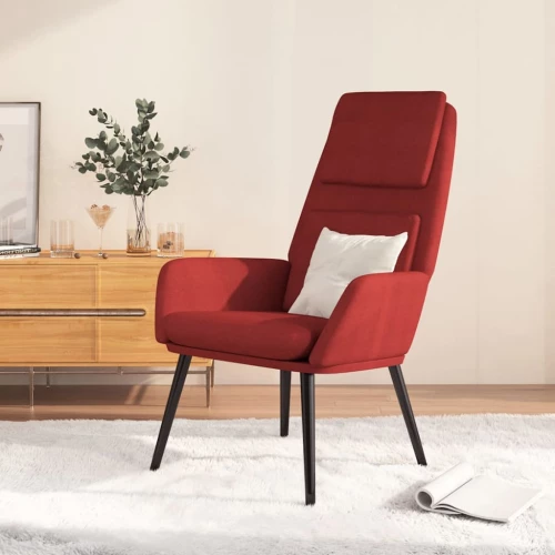vidaXL Πολυθρόνα Relax Μπορντό Υφασμάτινη  Κόκκινο