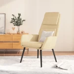 vidaXL Πολυθρόνα Relax Κρεμ Υφασμάτινη  Κρεμ