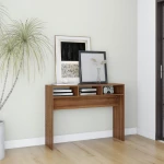 vidaXL Τραπέζι Κονσόλα Καφέ Δρυς 105x30x80 εκ. από Επεξεργασμένο Ξύλο N/A Καφέ