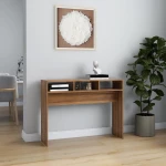 vidaXL Τραπέζι Κονσόλα Καφέ Δρυς 105x30x80 εκ. από Επεξεργασμένο Ξύλο N/A Καφέ