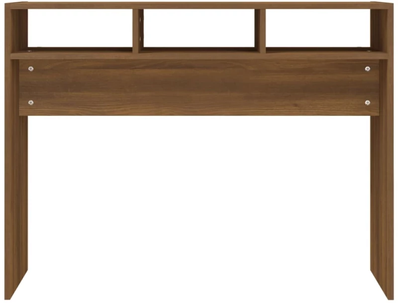 vidaXL Τραπέζι Κονσόλα Καφέ Δρυς 105x30x80 εκ. από Επεξεργασμένο Ξύλο N/A Καφέ