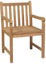 vidaXL Καρέκλες Κήπου 4 τεμ. από Μασίφ Ξύλο Teak N/A Καφέ