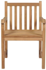 vidaXL Καρέκλες Κήπου 4 τεμ. από Μασίφ Ξύλο Teak N/A Καφέ