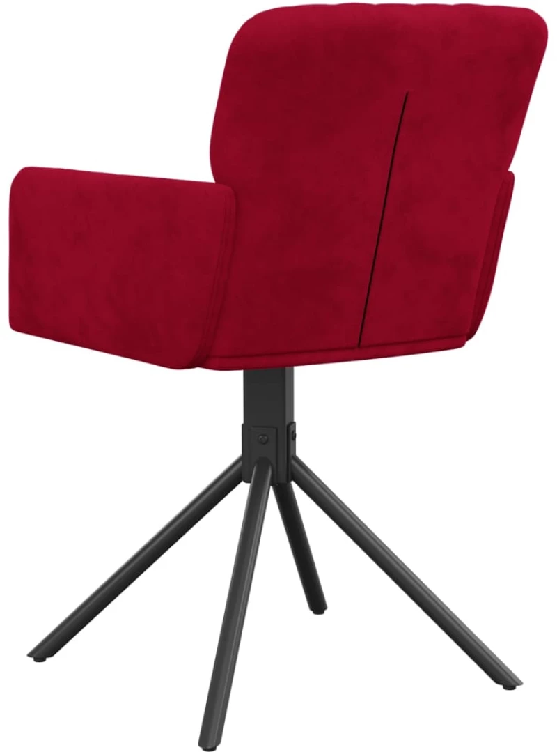 vidaXL Καρέκλες Τραπεζαρίας Περιστρεφόμενες 2 τεμ. Μπορντό Βελούδινες  Κόκκινο