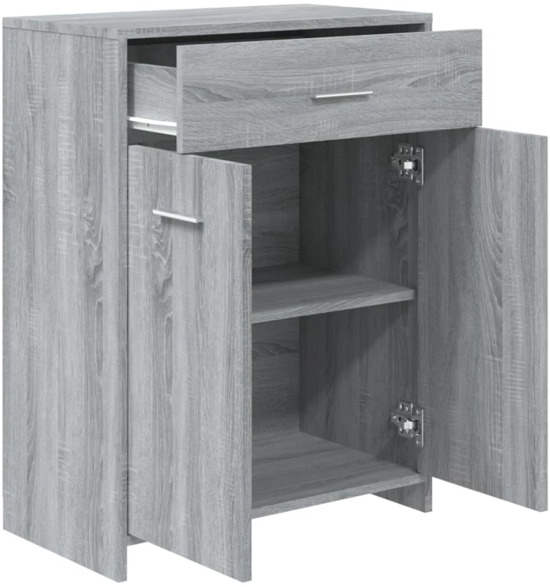 vidaXL Ντουλάπι Μπάνιου Γκρι Sonoma 60x33x80 εκ. Επεξεργασμένο Ξύλο N/A Γκρι