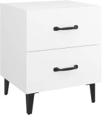 vidaXL Κομοδίνο Λευκό 40 x 35 x 47,5 εκ. N/A Λευκό