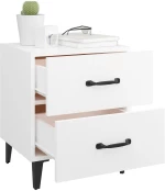 vidaXL Κομοδίνο Λευκό 40 x 35 x 47,5 εκ. N/A Λευκό