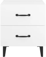 vidaXL Κομοδίνο Λευκό 40 x 35 x 47,5 εκ. N/A Λευκό
