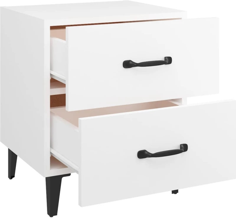 vidaXL Κομοδίνο Λευκό 40 x 35 x 47,5 εκ. N/A Λευκό