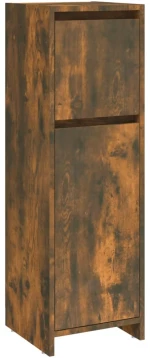 vidaXL Ντουλάπι Μπάνιου Καπνιστή Δρυς 30x30x95 εκ. Επεξεργασμένο Ξύλο N/A Καφέ
