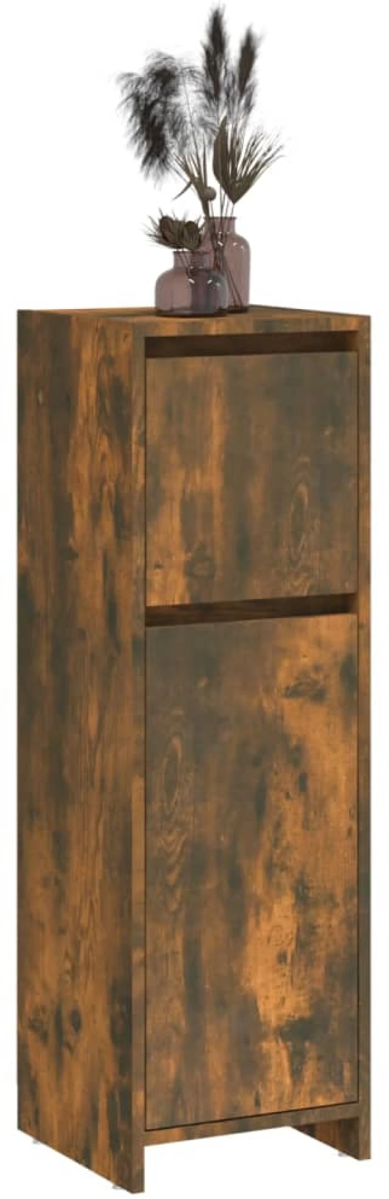 vidaXL Ντουλάπι Μπάνιου Καπνιστή Δρυς 30x30x95 εκ. Επεξεργασμένο Ξύλο N/A Καφέ