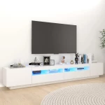 vidaXL Έπιπλο Τηλεόρασης με LED Λευκό 260 x 35 x 40 εκ. N/A Λευκό