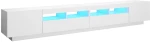 vidaXL Έπιπλο Τηλεόρασης με LED Λευκό 260 x 35 x 40 εκ. N/A Λευκό