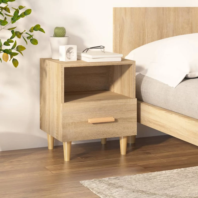vidaXL Κομοδίνο Sonoma Δρυς 40 x 35 x 47 εκ. N/A Καφέ