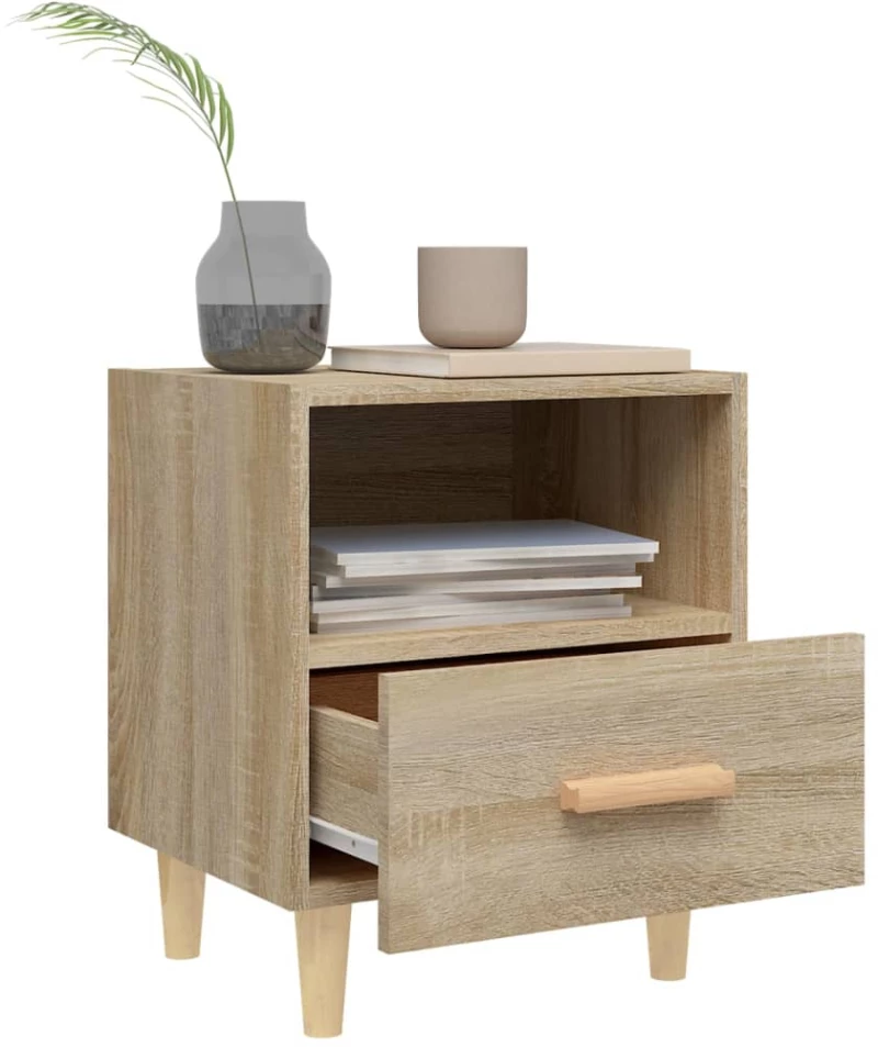 vidaXL Κομοδίνο Sonoma Δρυς 40 x 35 x 47 εκ. N/A Καφέ