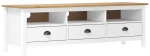 vidaXL Έπιπλο Τηλεόρασης Hill Range Λευκό 158x40x47 εκ. Ξύλο Πεύκου N/A Λευκό