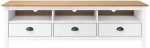 vidaXL Έπιπλο Τηλεόρασης Hill Range Λευκό 158x40x47 εκ. Ξύλο Πεύκου N/A Λευκό