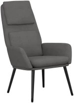 vidaXL Πολυθρόνα Relax Ανοιχτό Γκρι Υφασμάτινη με Σκαμπό  Γκρι