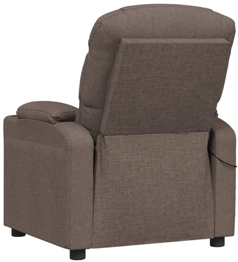vidaXL Πολυθρόνα Μασάζ Ηλεκτρική Taupe Υφασμάτινη  μπεζ-γκρι