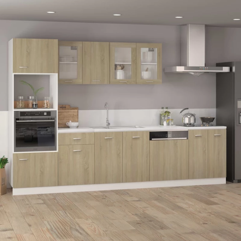 vidaXL Ντουλάπι με Συρτάρι Sonoma Δρυς 50x46x81,5 εκ. Μοριοσανίδα  Καφέ