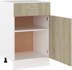 vidaXL Ντουλάπι με Συρτάρι Sonoma Δρυς 50x46x81,5 εκ. Μοριοσανίδα  Καφέ