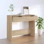 vidaXL Τραπέζι Κονσόλα Sonoma Δρυς 90x36x75 εκ. Επεξεργασμένο Ξύλο N/A Καφέ