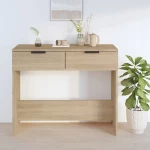 vidaXL Τραπέζι Κονσόλα Sonoma Δρυς 90x36x75 εκ. Επεξεργασμένο Ξύλο N/A Καφέ