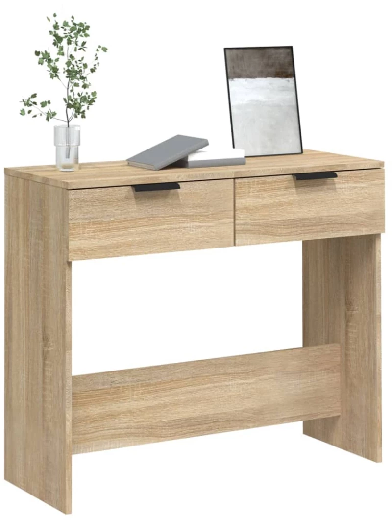 vidaXL Τραπέζι Κονσόλα Sonoma Δρυς 90x36x75 εκ. Επεξεργασμένο Ξύλο N/A Καφέ