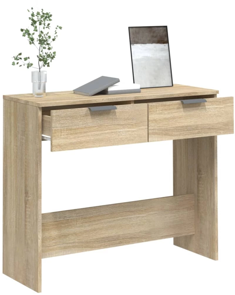 vidaXL Τραπέζι Κονσόλα Sonoma Δρυς 90x36x75 εκ. Επεξεργασμένο Ξύλο N/A Καφέ