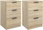 vidaXL Κομοδίνα 2 τεμ. Sonoma Δρυς 40 x 36 x 65 εκ. N/A Καφέ