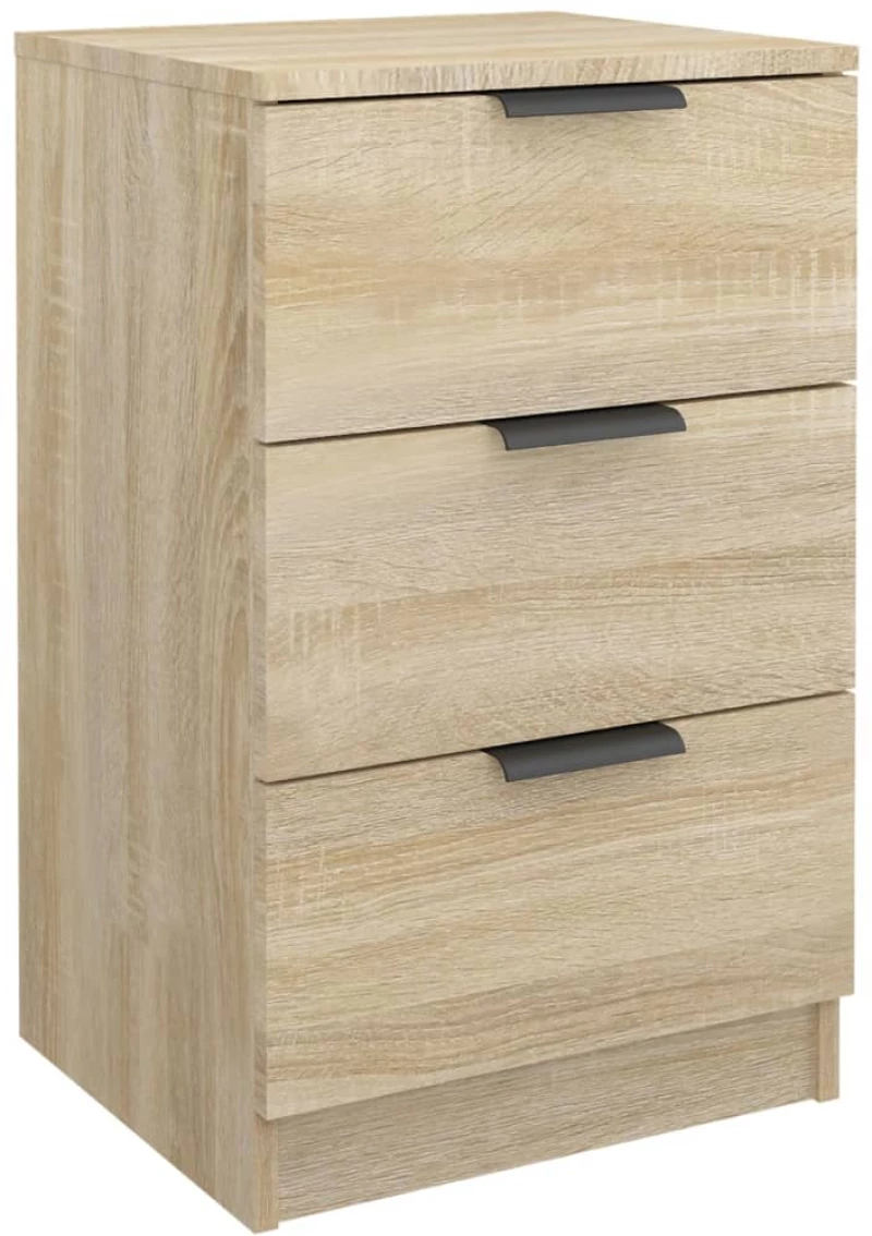 vidaXL Κομοδίνα 2 τεμ. Sonoma Δρυς 40 x 36 x 65 εκ. N/A Καφέ