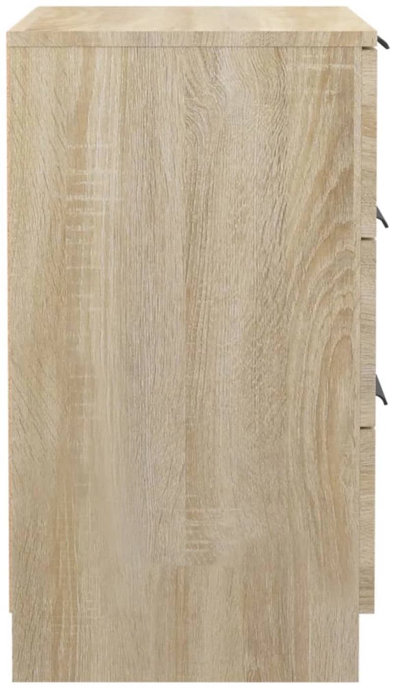 vidaXL Κομοδίνα 2 τεμ. Sonoma Δρυς 40 x 36 x 65 εκ. N/A Καφέ
