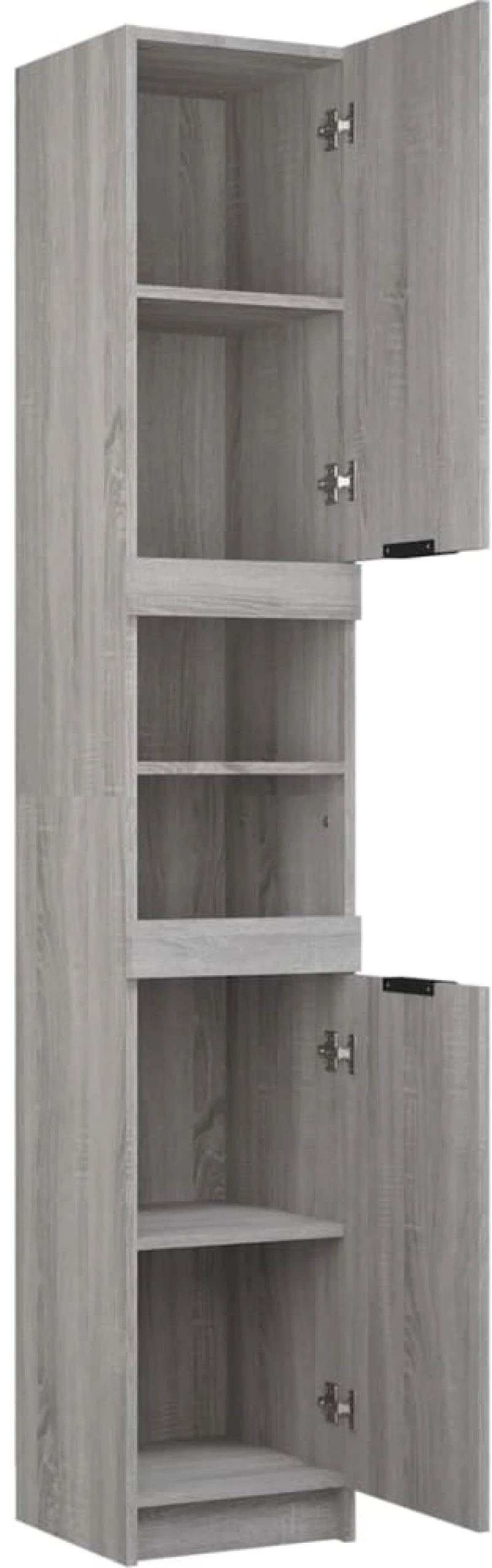 vidaXL Ντουλάπι Μπάνιου Γκρι Sonoma 32x34x188,5 εκ. Επεξεργασμένο Ξύλο N/A Γκρι