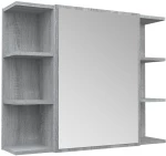 vidaXL Ντουλάπι Καθρέπτης Μπάνιου Γκρι Sonoma 80x20,5x64 εκ Επεξ. Ξύλο N/A Γκρι