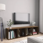 vidaXL Βιβλιοθήκη/Έπιπλο Τηλεόρασης Καφέ Δρυς 143x30x36 εκ. Επεξ. Ξύλο N/A Καφέ
