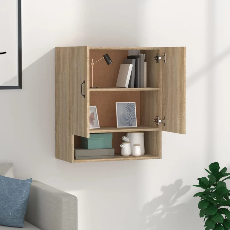 vidaXL Ντουλάπι Τοίχου Sonoma Δρυς 60x31x70 εκ. Επεξεργασμένο Ξύλο N/A Καφέ