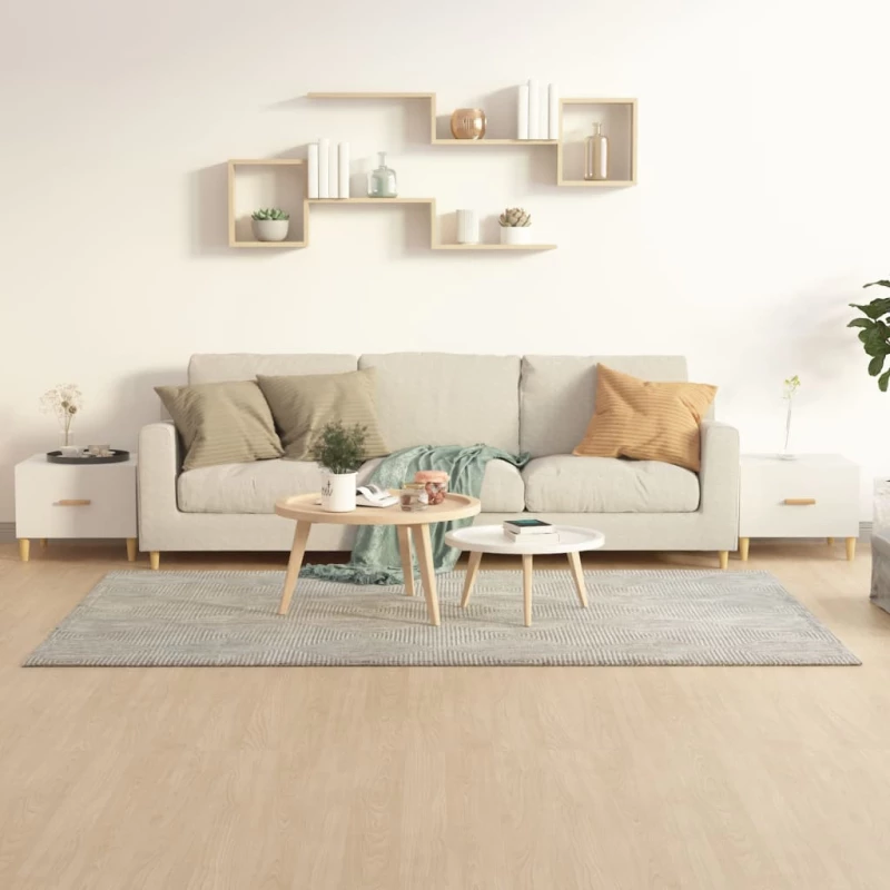 vidaXL Τραπεζάκια Σαλονιού 2 τεμ. Λευκά 50x50x40 εκ Επεξεργασμένο Ξύλο N/A Λευκό