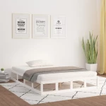 vidaXL Πλαίσιο Κρεβατιού Λευκό 120x190 εκ. Ξύλο 4FT Small Double 120 x 190 cm Λευκό