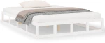 vidaXL Πλαίσιο Κρεβατιού Λευκό 120x190 εκ. Ξύλο 4FT Small Double 120 x 190 cm Λευκό