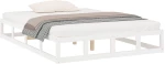 vidaXL Πλαίσιο Κρεβατιού Λευκό 120x190 εκ. Ξύλο 4FT Small Double 120 x 190 cm Λευκό