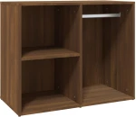 vidaXL Ντουλάπι Γυαλιστερό Καφέ Δρυς 80x40x65 εκ. Επεξεργασμένο Ξύλο N/A Καφέ