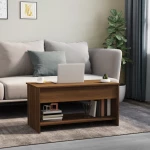vidaXL Τραπεζάκι Σαλονιού Καφέ Δρυς102x50x52,5 εκ. Επεξεργασμένο Ξύλο N/A Καφέ