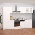 vidaXL Σετ Ντουλάπια Κουζίνας 8 Τεμαχίων Λευκό Μοριοσανίδα  Λευκό