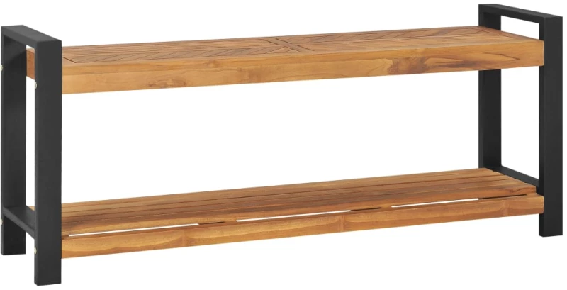 vidaXL Παγκάκι 120 εκ. από Μασίφ Ξύλο Teak 120 cm Λευκό