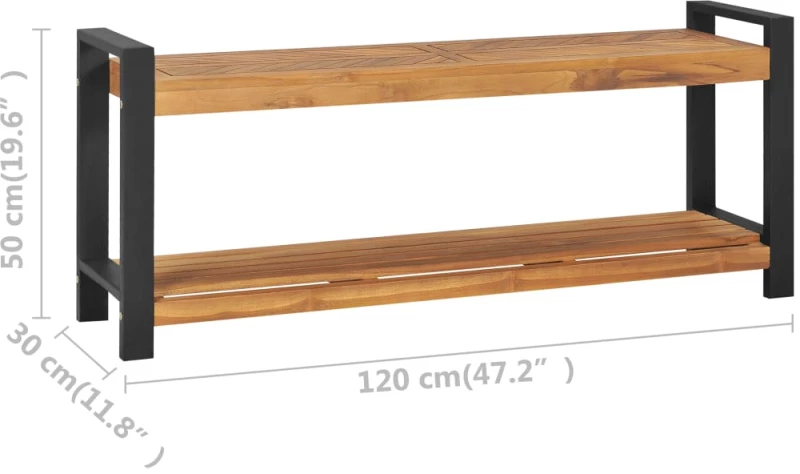 vidaXL Παγκάκι 120 εκ. από Μασίφ Ξύλο Teak 120 cm Λευκό