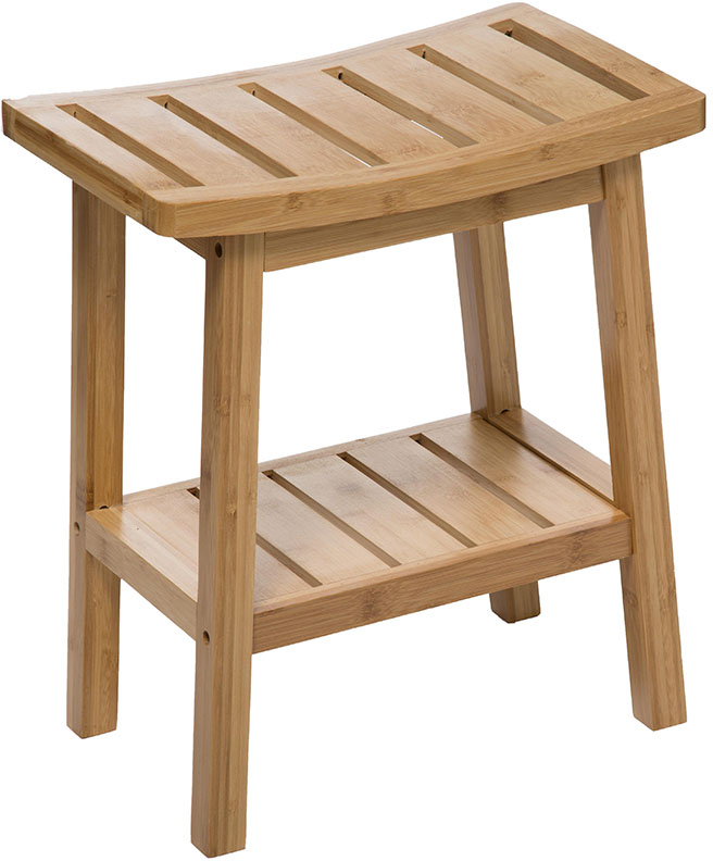 Σκαμπό Dael pakoworld μπαμπού χρώμα φυσικό 39.5x25x46εκ