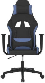 vidaXL Καρέκλα Gaming Μαύρη και Μπλε Υφασμάτινη  Μαύρο