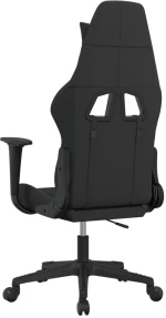 vidaXL Καρέκλα Gaming Μαύρη και Μπλε Υφασμάτινη  Μαύρο