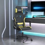 vidaXL Καρέκλα Gaming Μαύρο και Αν. Πράσινο Υφασμάτινη  Μαύρο