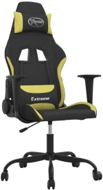 vidaXL Καρέκλα Gaming Μαύρο και Αν. Πράσινο Υφασμάτινη  Μαύρο